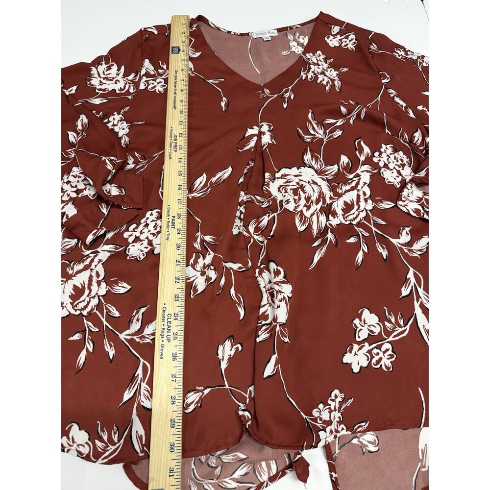 OPHELIA ROE ~ Plus 3X Floral Pullover Long Sleeve Shirt Top Blouse - Picture 2 of 8